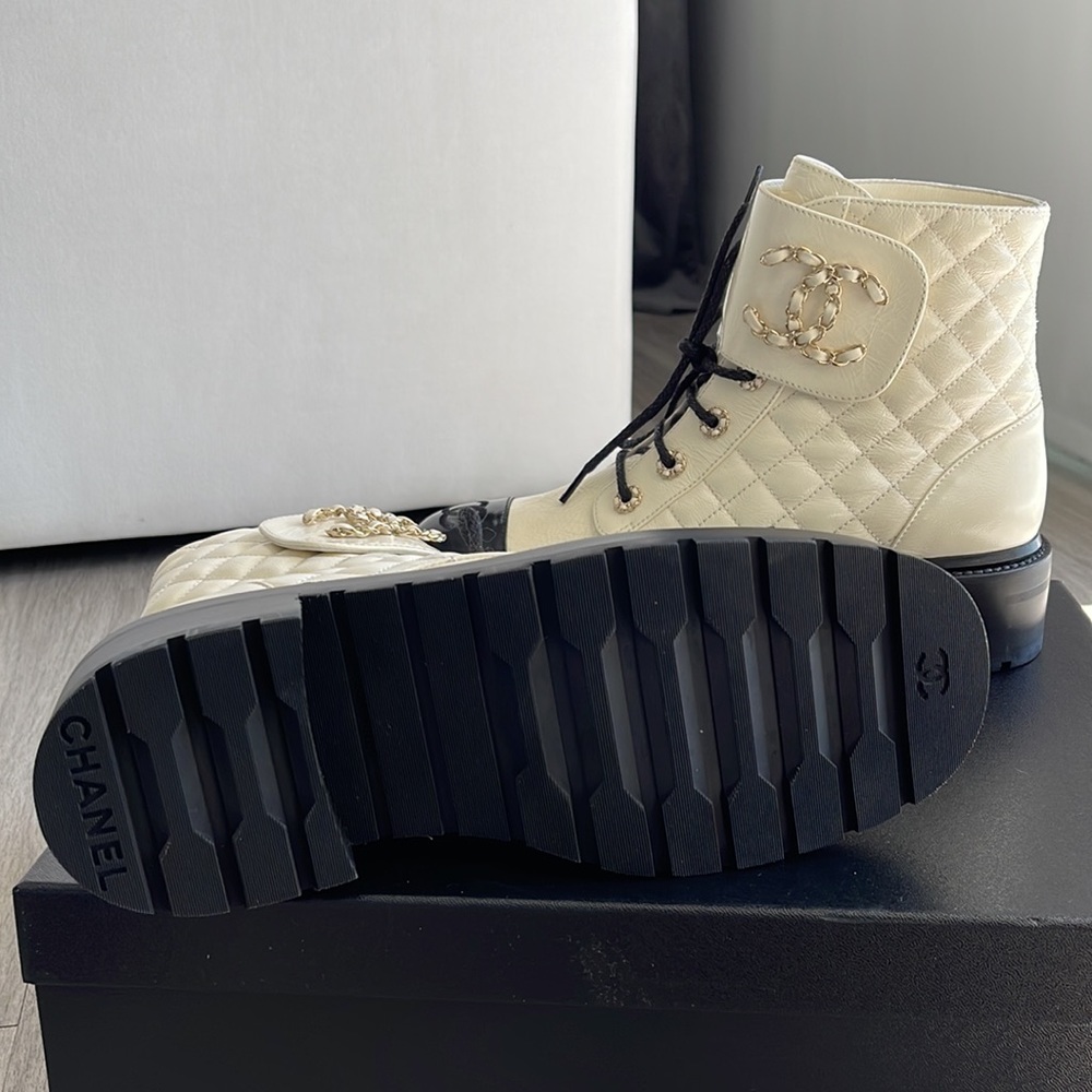 Chanel Combat Boots Never Worn brand new - Picture 2 of 5